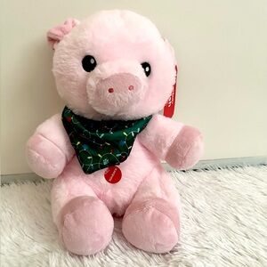 NWT-Pink Plush Pig Dog Toy